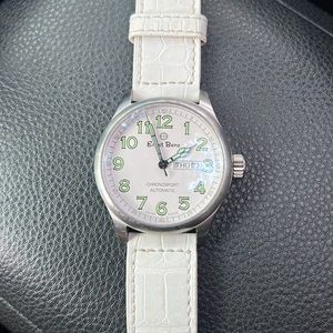 Ernst Benz CHRONOSPORT automatic Swiss made watch white Louisiana Alligator band